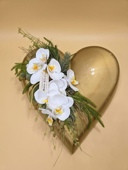 Smútočná ikebana Orchideové Srdce